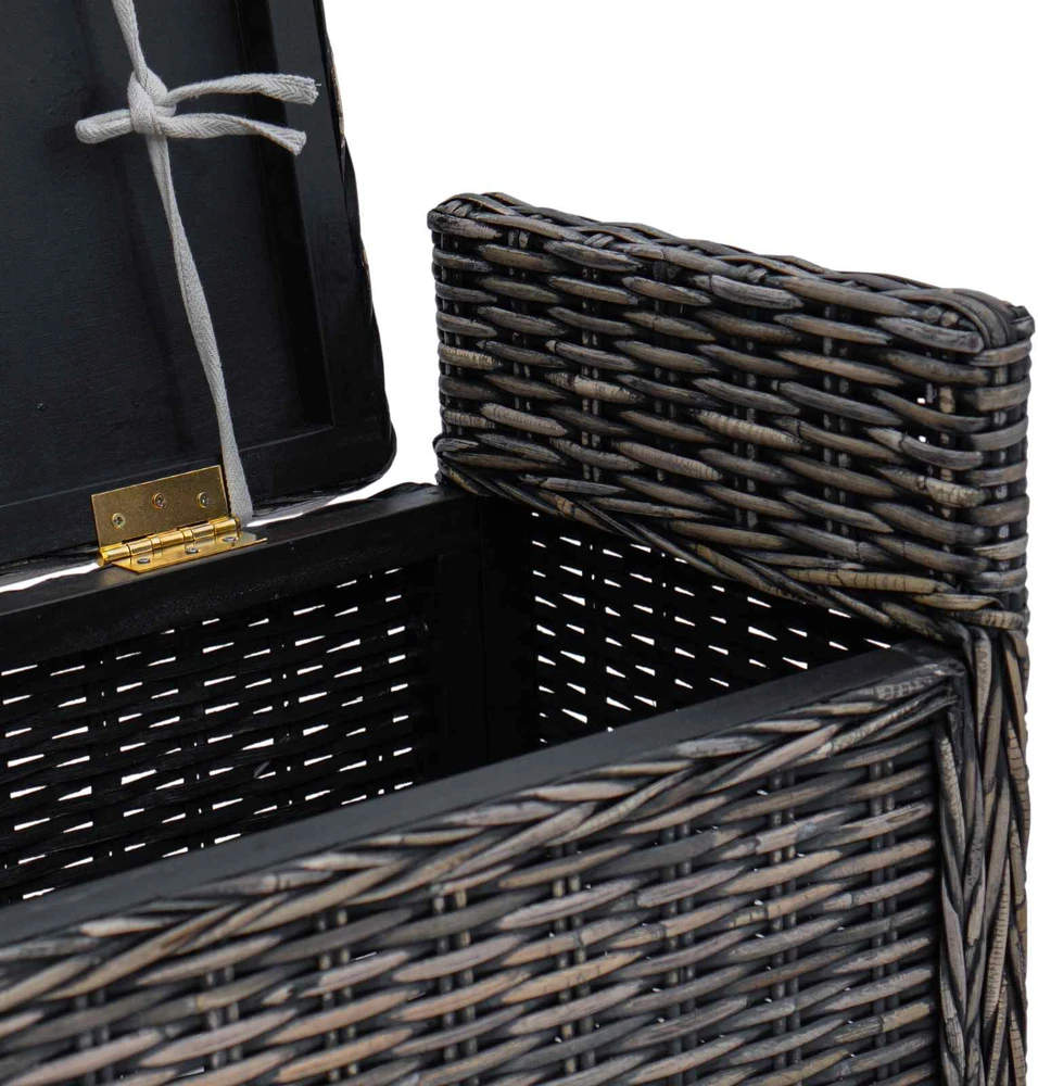 Laikymo suolas GENDT Juoda plauna 110 x 40 x 50 cm Ratanas