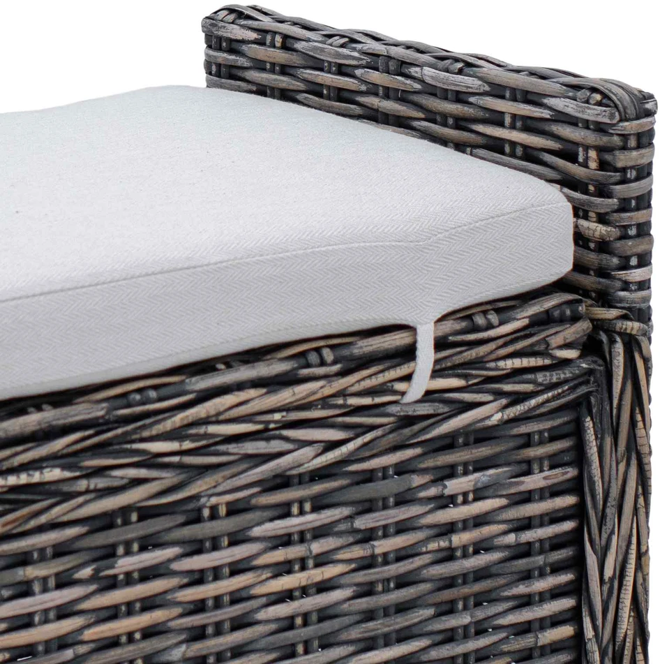 Laikymo suolas GENDT Juoda plauna 110 x 40 x 50 cm Ratanas