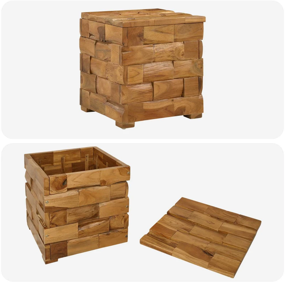 Laikymo suolas Ruda 40 x 40 x 45 cm Kieto teka medžio