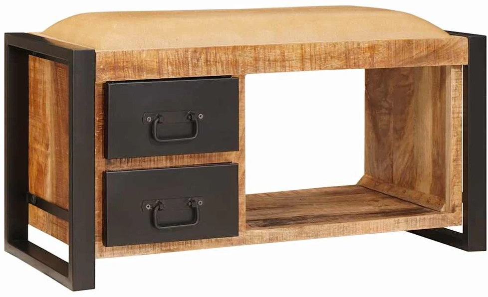 Laikymo suolas Ruda 80 x 35 x 40 cm Mango medienos masyvas