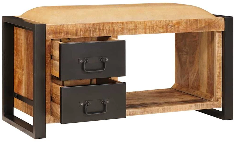 Laikymo suolas Ruda 80 x 35 x 40 cm Mango medienos masyvas