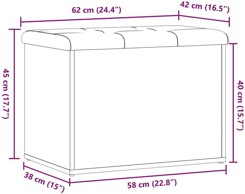 laikymo suolas Sena mediena 62x42x45 cm Inžinierinė mediena