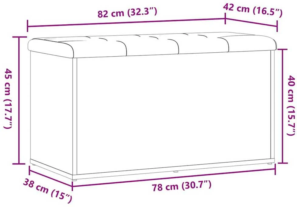 laikymo suolas Sena mediena 82x42x45 cm Inžinierinė mediena