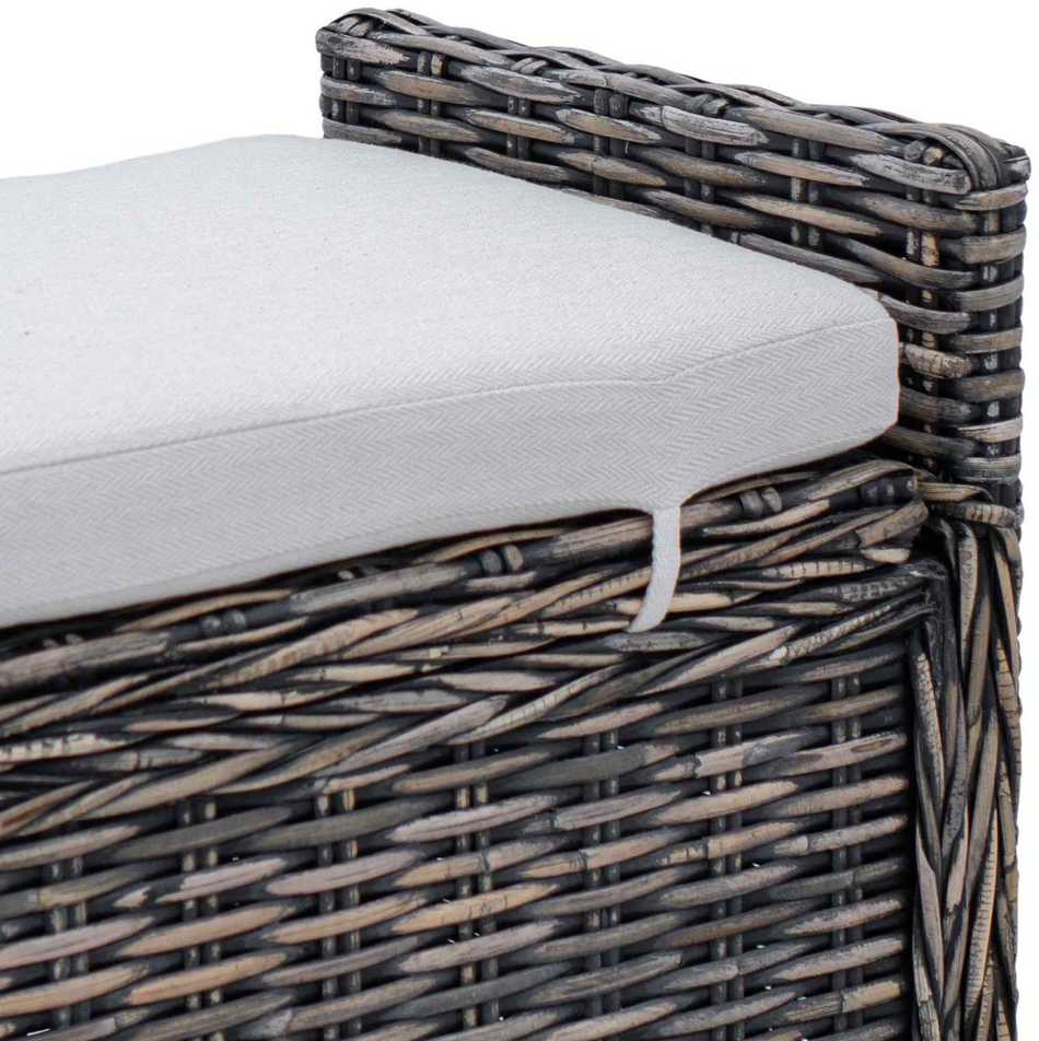 Laikymo suolas GENDT Juoda plauna 110 x 40 x 50 cm Ratanas