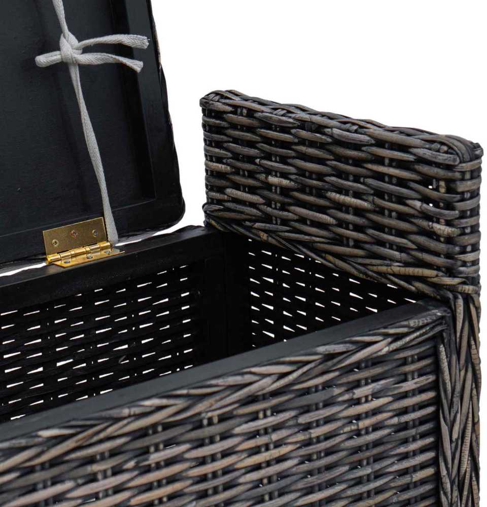 Laikymo suolas GENDT Juoda plauna 110 x 40 x 50 cm Ratanas
