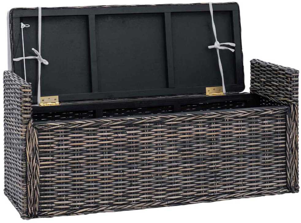 Laikymo suolas GENDT Juoda plauna 110 x 40 x 50 cm Ratanas