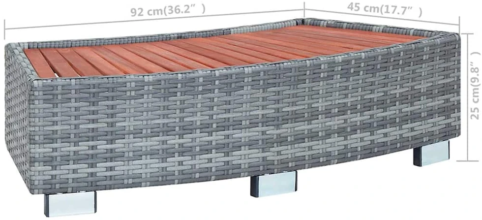 Laiptelis Spa baseinui, 92x45x25cm, poliratanas