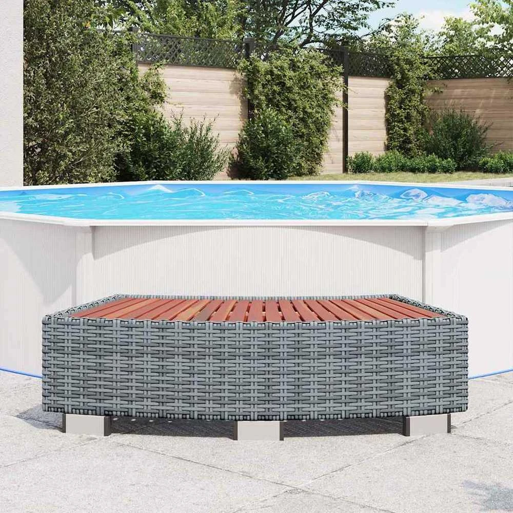 Laiptelis Spa baseinui, 92x45x25cm, poliratanas