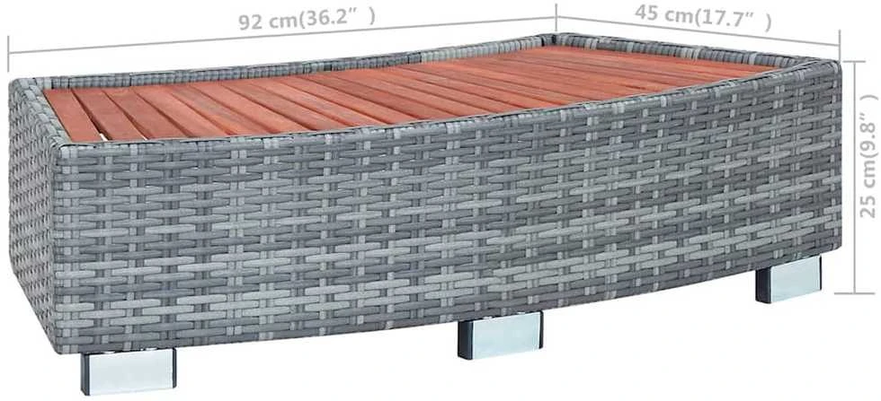Laiptelis Spa baseinui, 92x45x25cm, poliratanas