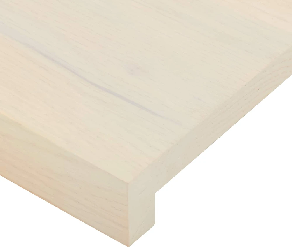 Laiptų danga 16 vnt. 100 x 30 x 2 cm Balta Kietas ąžuolo medis