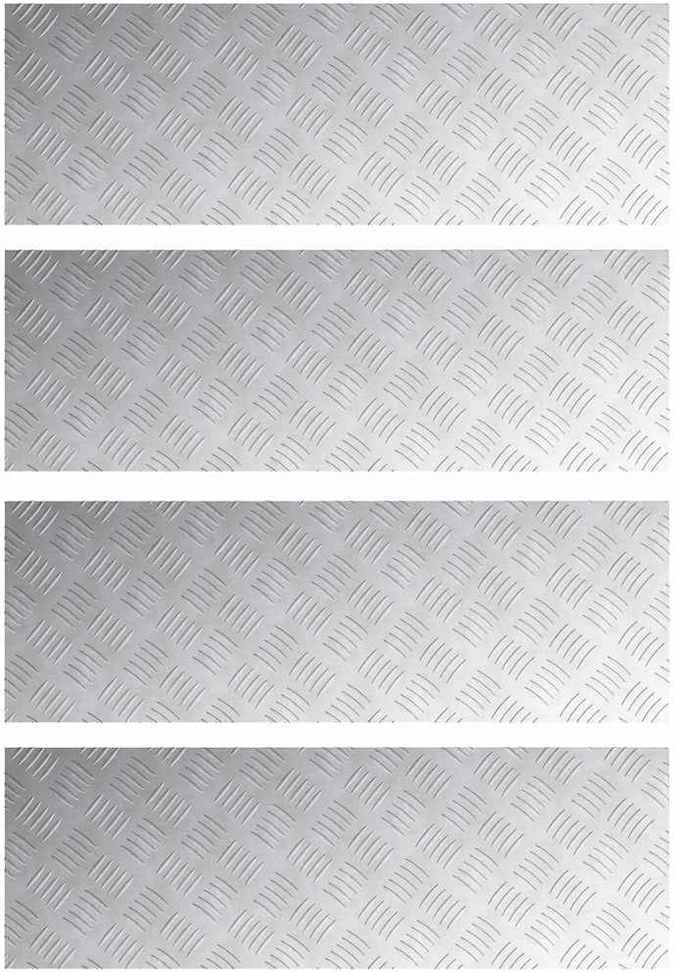 Laiptų danga 4 vnt. 90 x 30 cm Sidabro Aliuminis Stačiakampio