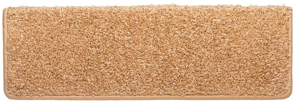 Laiptų kilimėliai, 10vnt., smėlio spalvos, 65x21x4cm