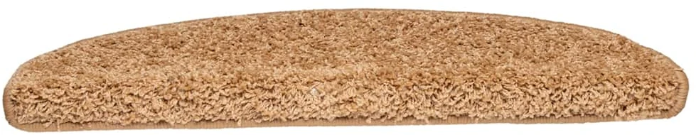 Laiptų kilimėliai, 10vnt., smėlio spalvos, 65x21x4cm
