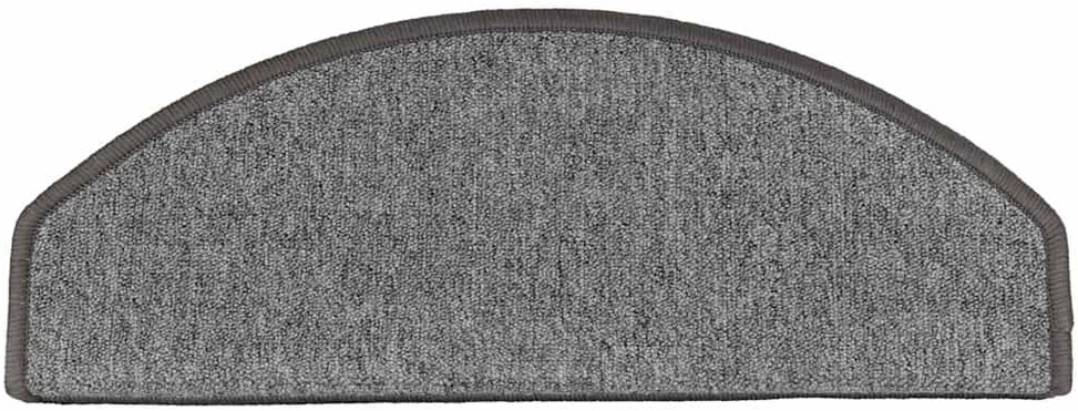 Laiptų kilimėliai, 10vnt., tamsiai pilkos spalvos, 65x24x4cm