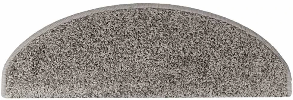 Laiptų kilimėliai, 10vnt., pilkos spalvos, 65x21x4cm