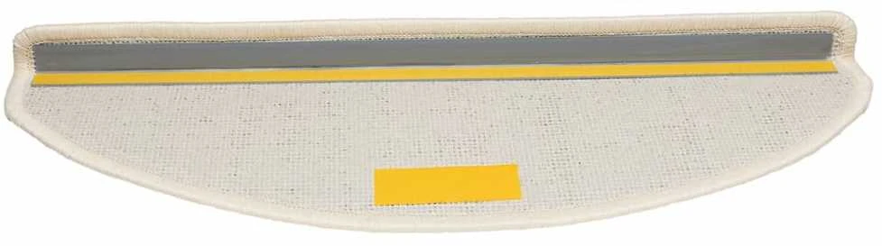 Laiptų kilimėliai, 10vnt., baltos spalvos, 65x21x4cm