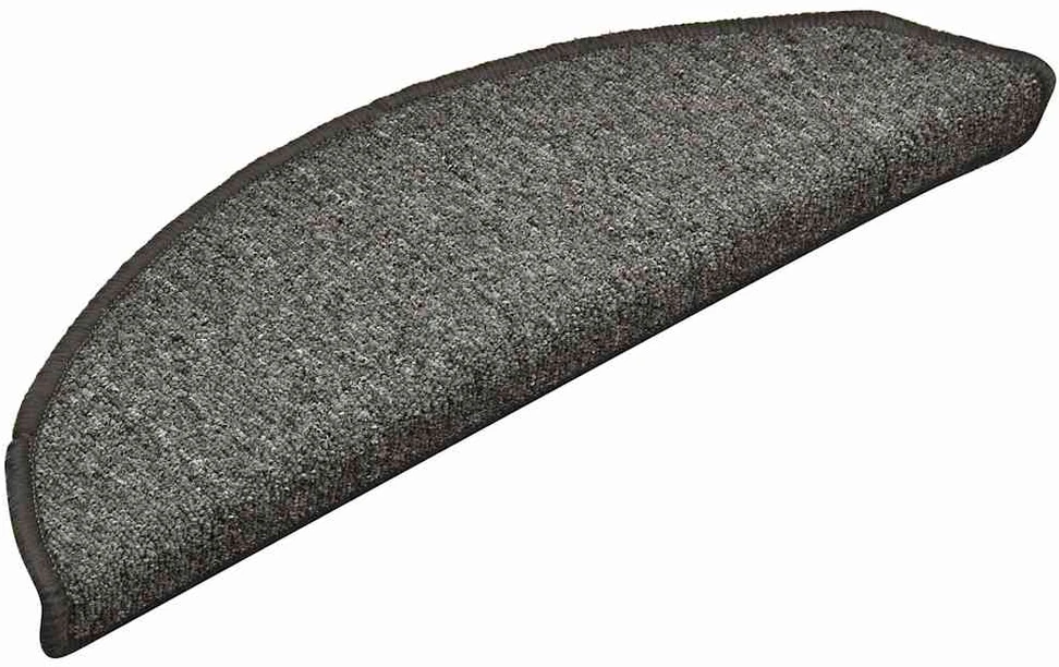 Laiptų kilimėliai, 15vnt., tamsiai pilkos spalvos, 56x17x3cm