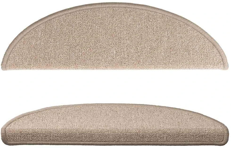 Kilimėliai laiptams, 15vnt., taupe spalvos, 56x17x3cm