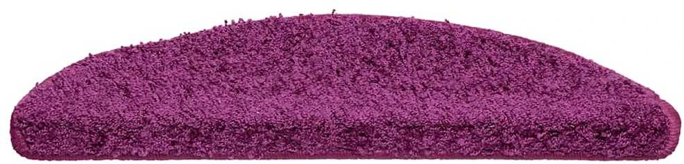Laiptų kilimėliai, 15vnt., violetinės spalvos, 56x17x3cm
