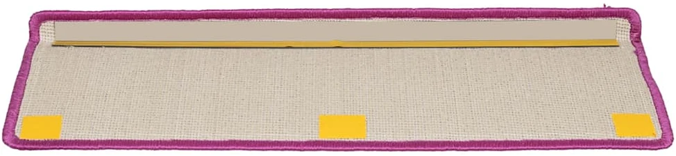 Laiptų kilimėliai, 15vnt., violetinės spalvos, 65x21x4 cm