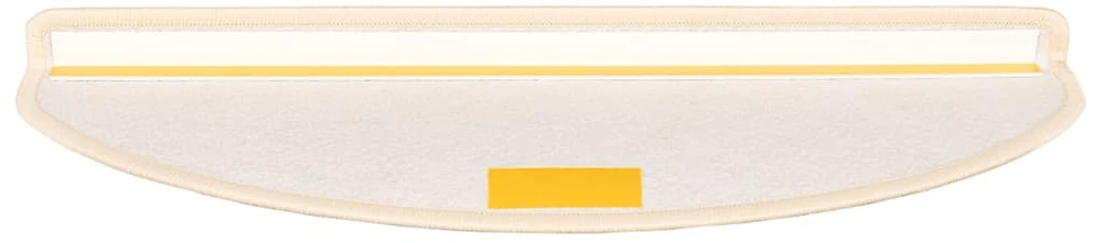 Laiptų kilimėliai, 15vnt., baltos ir rudos spalvos, 65x21x4cm