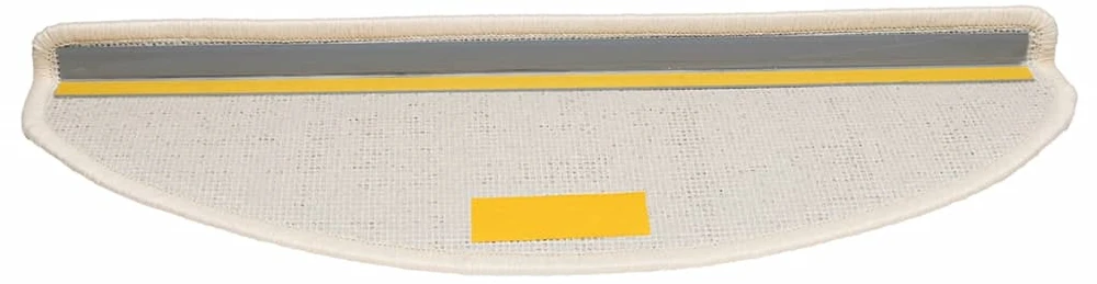 Laiptų kilimėliai, 15vnt., baltos spalvos, 65x21x4cm