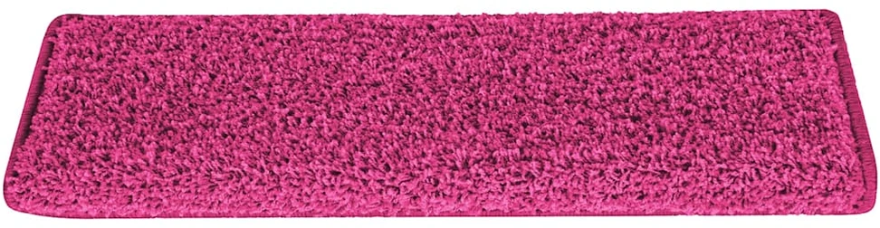 Laiptų kilimėliai, 15vnt., rožinės spalvos, 65x21x4cm