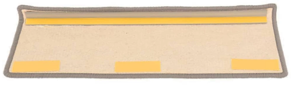 Lipnūs laiptų kilimėliai, 15vnt., tamsūs smėlio, 65x21x4cm