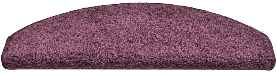 Laiptų kilimėliai, 15vnt., tamsiai violetiniai, 65x21x4cm