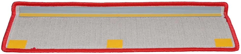 Laiptų kilimėliai, 15vnt., raudonos spalvos, 65x21x4 cm
