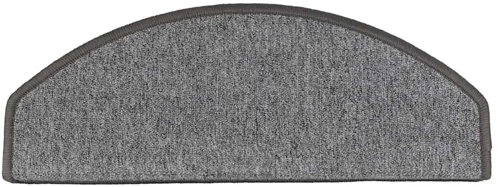 Kilimėliai laiptams, 15vnt., tamsiai pilkos spalvos, 65x24x4cm