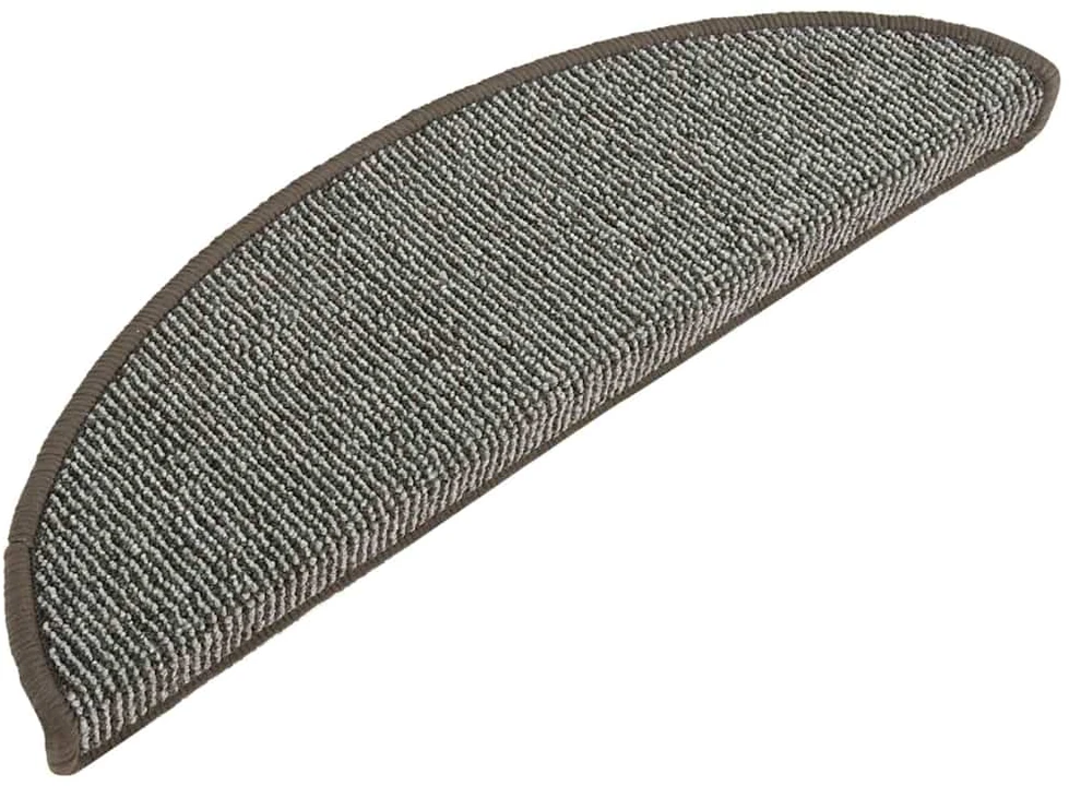 Laiptų kilimėliai, 15vnt., pilkos spalvos, 56x17x3cm