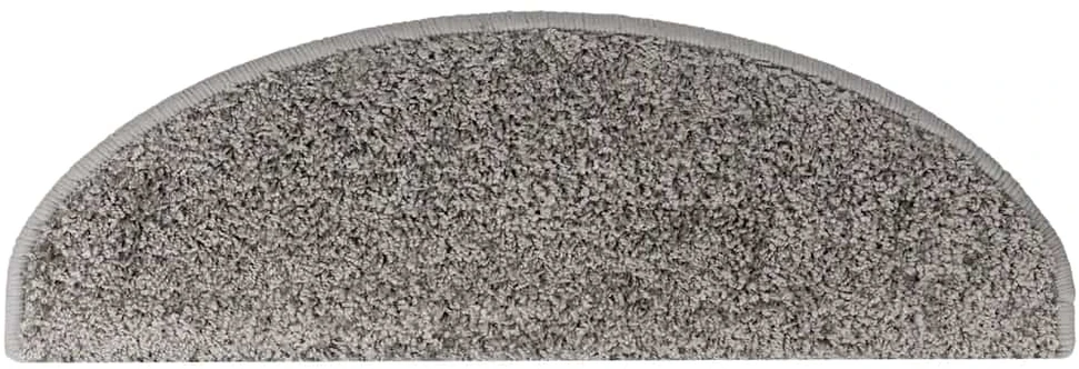 Laiptų kilimėliai, 15vnt., pilkos spalvos, 65x21x4cm