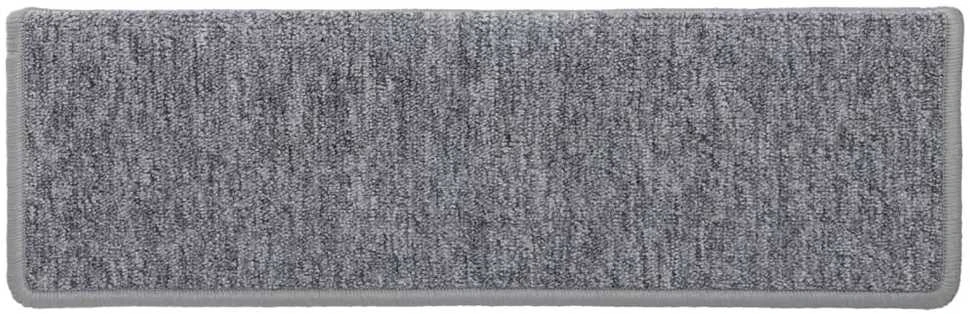 Laiptų kilimėliai, 15vnt., baltos ir pilkos spalvos, 65x21x4cm