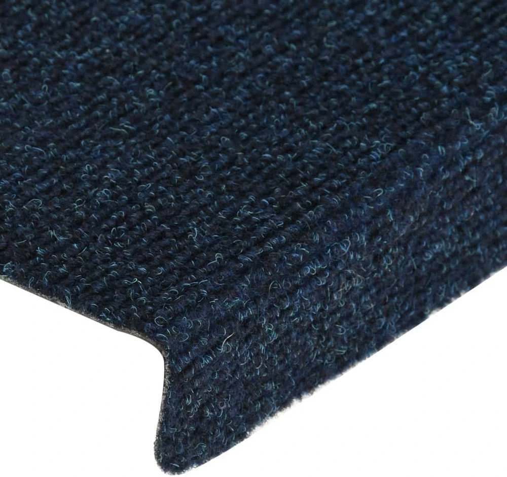 Laiptų kilimėliai, 15vnt., mėlyni 65x21x4cm perforuoti adatomis