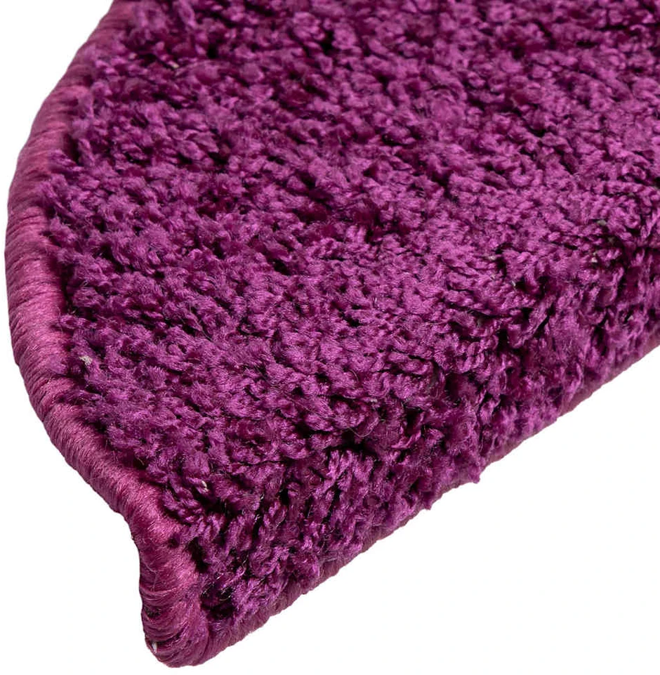 Laiptų kilimėliai, 20 vnt., 56x17x3 cm, violetiniai, pusapvaliai