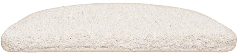 Laiptų kilimėliai, 20 vnt., 56x17x3 cm, balti, pusapvaliai