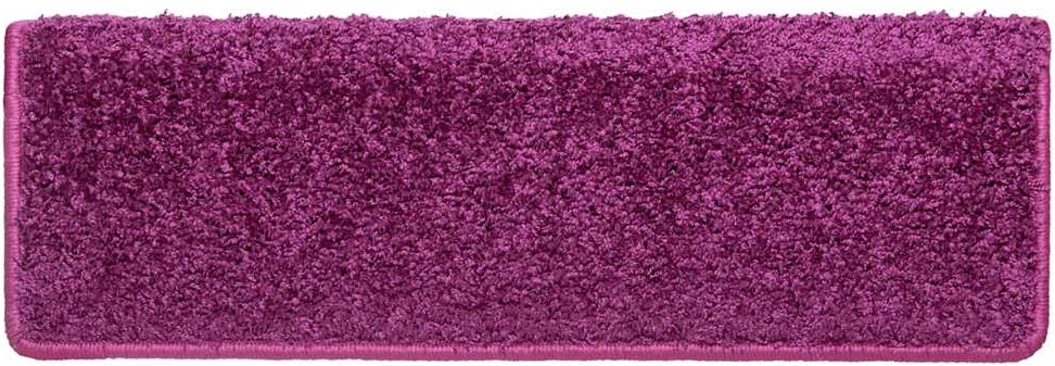 Laiptų kilimėliai, 20 vnt., 65x21x4 cm, violetiniai, stačiakampiai kraštai
