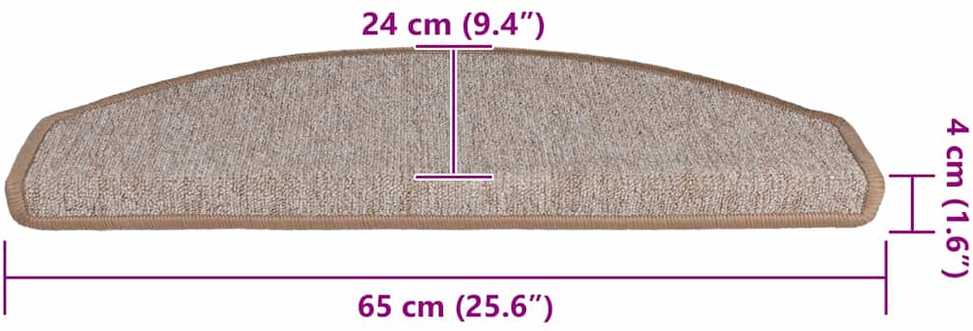 Savaime prilipantys laiptų kilimėliai 20 vnt. 65 x 24 x 4 cm
