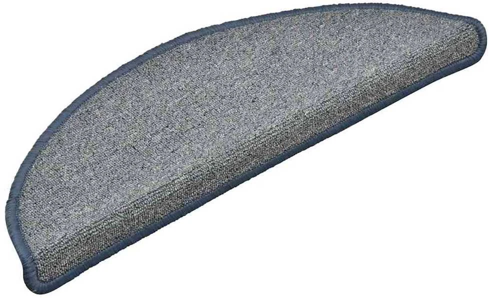 Laiptų kilimėliai, 30 vnt., 56x17x3 cm, šviesiai pilki ir mėlyni, pusapvaliai