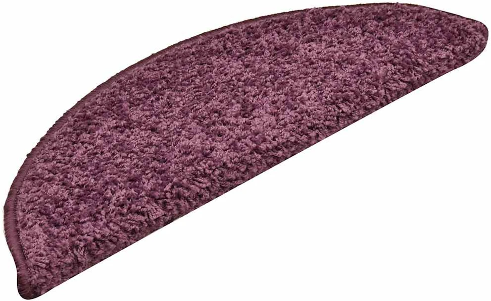 Laiptų kilimėliai, 30 vnt., 56x17x3 cm, tamsiai violetiniai, pusapvaliai