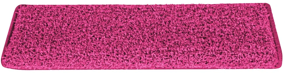 Laiptų kilimėliai, 30 vnt., 65x21x4 cm, rožiniai, stačiakampiai kraštai