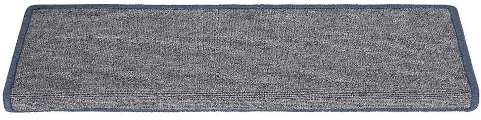 Laiptų kilimėliai, 30 vnt., 65x21x4 cm, šviesiai pilki ir mėlyni, stačiakampiai kraštai