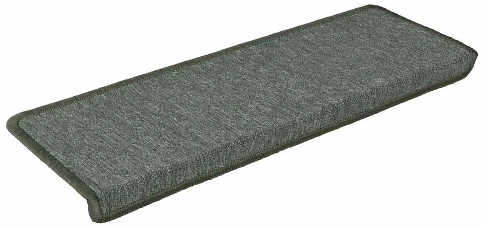 Laiptų kilimėliai, 30 vnt., 65x21x4 cm, tamsiai žali, stačiakampiai kraštai