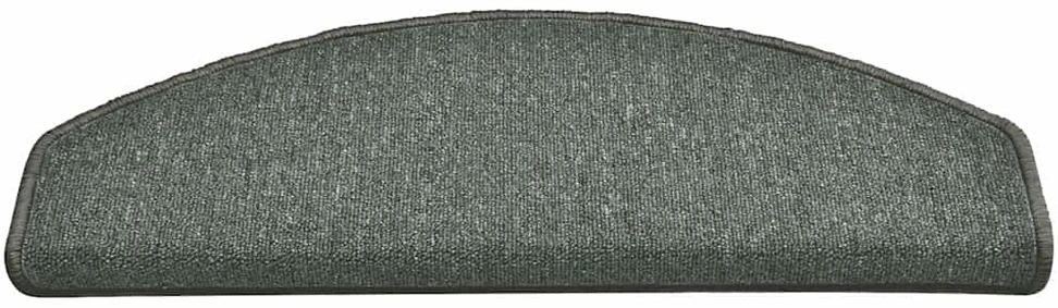 Laiptų kilimėliai, 30 vnt., 65x24x4 cm, tamsiai žali, pusapvaliai, dideli
