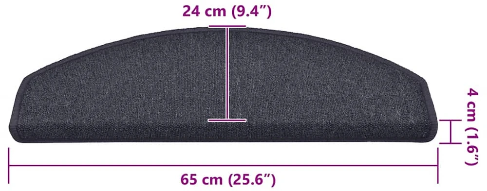 Savaime prilipantys laiptų kilimėliai 30 vnt. 65 x 24 x 4 cm