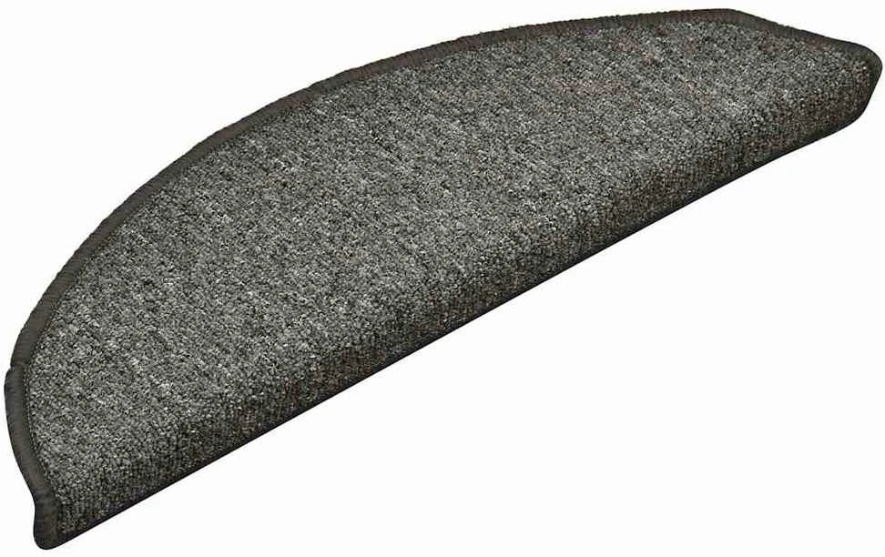 Laiptų kilimėliai, 30 vnt., 56x17x3 cm, tamsiai pilki, pusapvaliai
