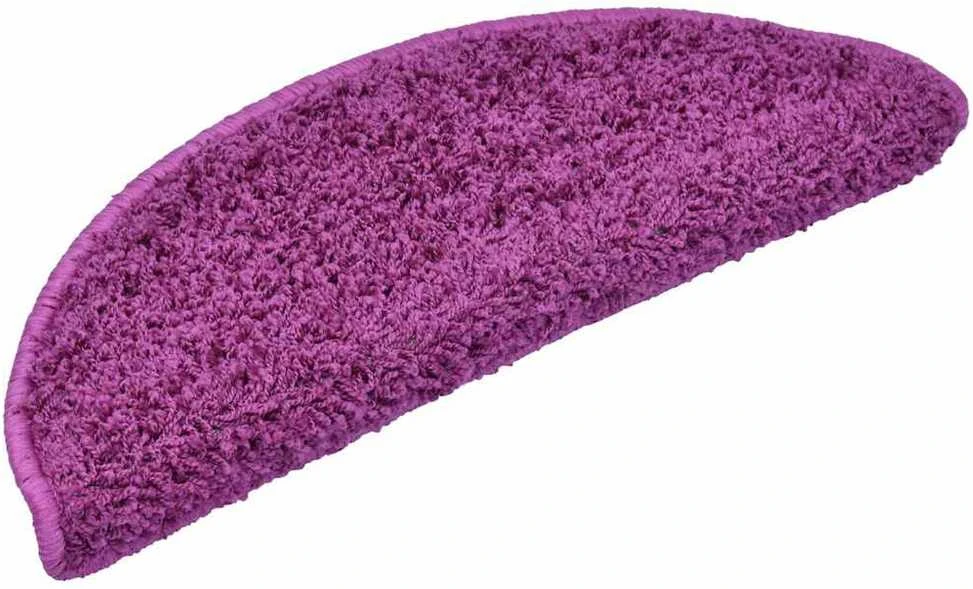 Laiptų kilimėliai, 30 vnt., 65x21x4 cm, violetiniai, pusapvaliai, dideli