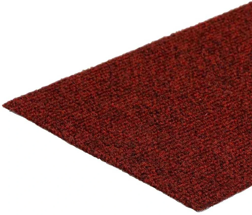 Laiptų kilimėliai, lipnūs, 30 vnt., 60x25 cm, bordo raudoni, stačiakampiai