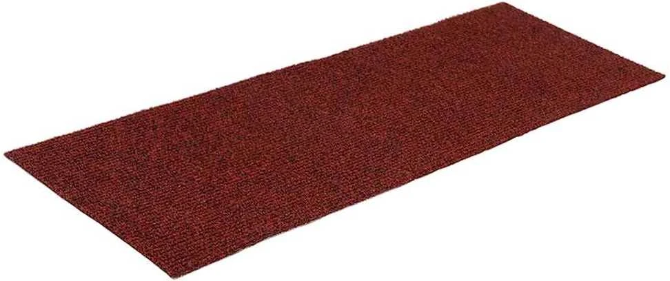 Laiptų kilimėliai, lipnūs, 30 vnt., 60x25 cm, bordo raudoni, stačiakampiai